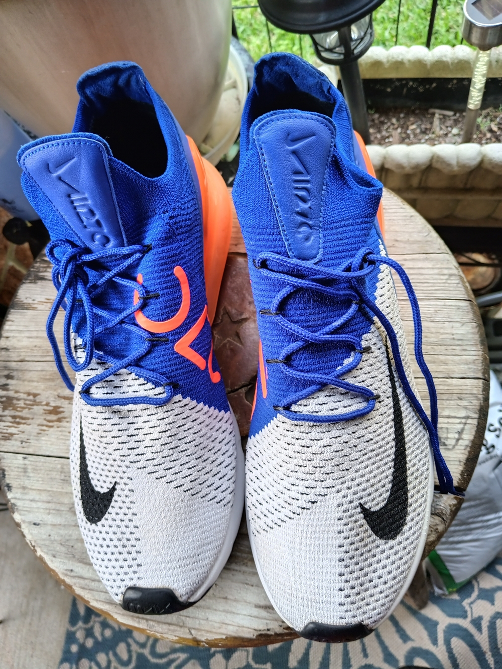 Nike Flyknit Trainers in Blue, Orange, White